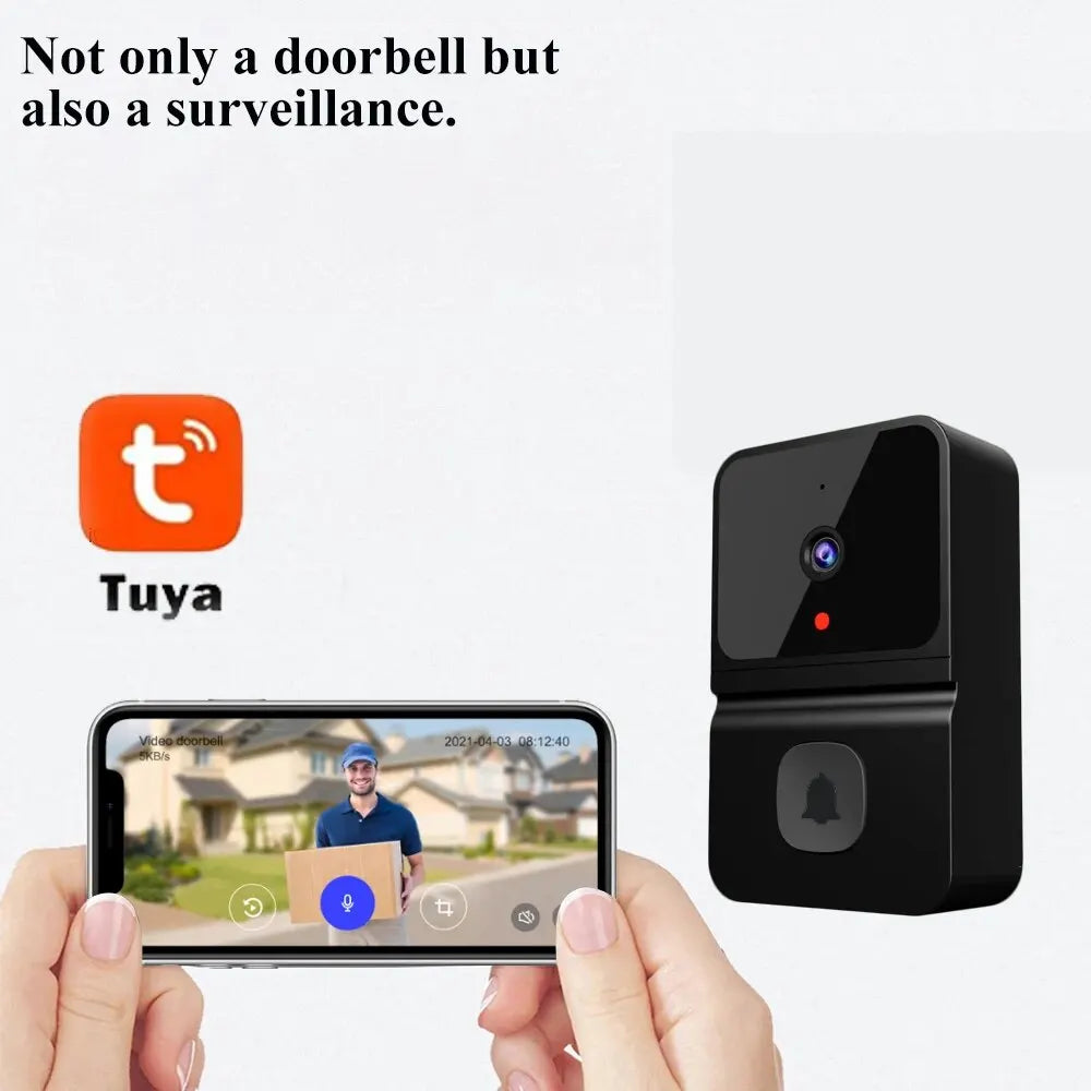 WiFi Video Doorbell Wireless HD Camera PIR Motion Detection IR Alarm Security Smart Home Door Bell WiFi Intercom for Home