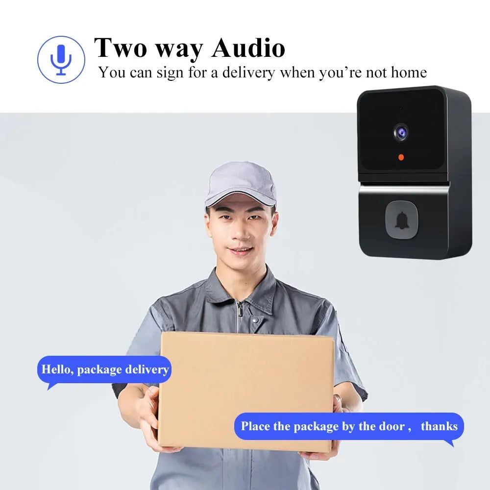 WiFi Video Doorbell Wireless HD Camera PIR Motion Detection IR Alarm Security Smart Home Door Bell WiFi Intercom for Home